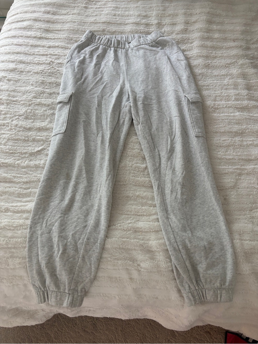 Hollister Light Gray Cargo Joggers